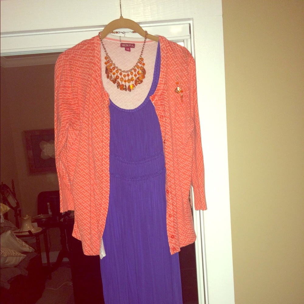 Dress sweater and jewelry